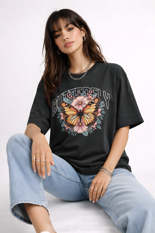Butterfly Bloom Oversized T-Shirt